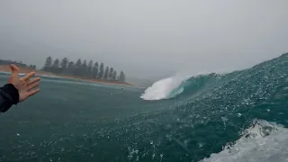 SURFING IN A HURRICANE!! (RAW POV)