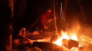 Solo Winter Tarp Camping | 3 Spoons No Fork