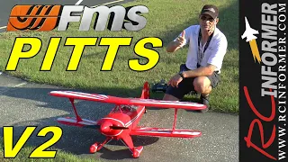 FMS PITTS V2 1400MM Paved Runway Flight By: RCINFORMER