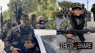 Islamic Jihad forces hold armed march, including children, in Northern Gaza Strip: Documentary Video