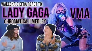 Waleska & Efra react to Lady Gaga - Medley of "Chromatica II" ft. Ariana Grande | VMA 2020| REACTION