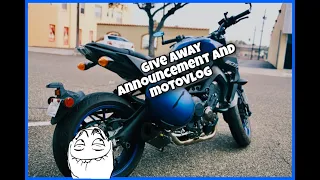 Yamaha Mt-09 motovlog and upcoming giveaway