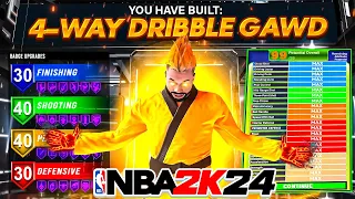 THIS 4-WAY DRIBBLE GAWD BUILD is THE BEST POINT GUARD BUILD in NBA 2K24 + BEST DRIBBLE MOVES 2K24