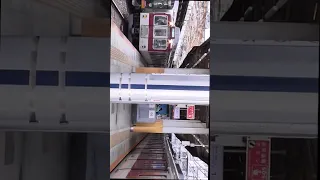 鶴橋駅　奈良線大阪線　近鉄ツートンカラー同時発車