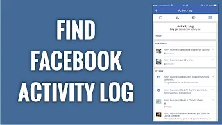 Where To Find Activity Log On Facebook App