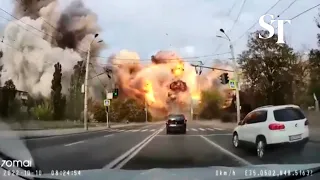 Ukraine War: Dashcam footage shows terrifying moment Dnipro hit by Russian strikes