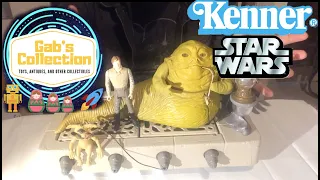 Overview: Vintage 1983 Jabba the Hutt Action Playset by Kenner AND Last 17 POTF Carbonite Han Solo