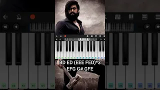 Kgf Theme music 🔥 #shorts Rocky Boy #rocky #kgf #yash #growth #hit #kgf2 #piano #shortsfeed