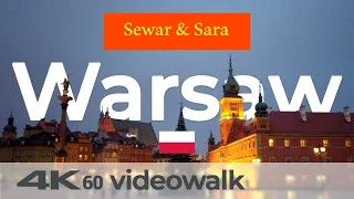 Walking in WARSAW / Poland - Downtown and Old Town - 4K 60fps (UHD)