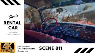 June's Journey Scene 811 Vol 3 Ch 13 June's Rental Car *Full Mastered Scene* 4K