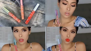 Kourt X Kylie Cosmetics Velvet Liquid Lipsticks RAD, Minnie, & French Kiss Swatches On Asian Lips