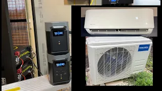 How long can EcoFlow Delta 2 run an AC mini split ? | Solar powered AC runtime | Mr cool on Solar