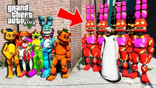 CAN FREDDY AND THE ANIMATRONICS STEAL GRENNY FROM THE NIGHTMARE ANIMATRONICS? GTA 5 FNAF MODS