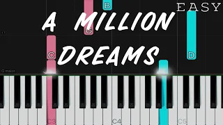 A Million Dreams - The Greatest Showman | EASY Piano Tutorial