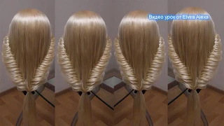 Причёска из кос  Косы Рыбий хвост  Причёска на каждый день Hair tutorial