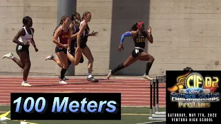 2022 TF - CIF-ss Prelims (D2) - 100 Meters (Girls, 5 Heats)