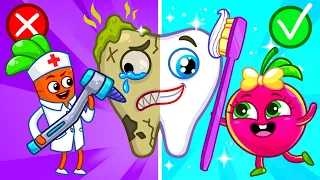 Dentista 🦷 ¡Cepilla Tus Dientes! 🪥💦 Dientes brillantes 😉 Aprende Hábitos Saludables para Niños
