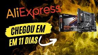 PLACA MÃE B550M aorus elite, Comprei do AliExpress chegou em 11 dias muito rápido e não TAXADO