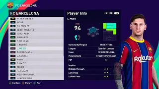 eFootball PES 2021 Season Update - All the players/faces/overs of Spanish League (La Liga)