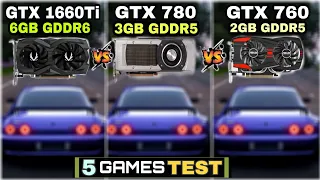 GTX 1660 Ti vs GTX 780 vs GTX 760 | 5 Games Tested !