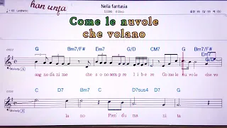 💖Nella Fantasia/Il Divo  👍MR,노래방, 악보, 코드,Karaoke With Sheet Music