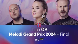 🇳🇴 Melodi Grand Prix 2024 • Final: MY TOP 9 (Eurovision 2024 Norway)