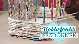 Papírkosár fonás - Kezdőknek DIY!