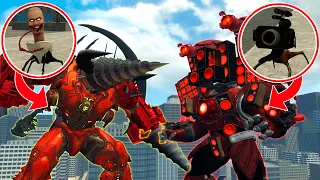 NEW ULTIMATE DRILL MAN CRAB vs INFECTED UPGRADED SPEAKERMAN In Garry's Mod!