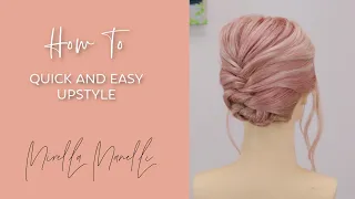 Easy Updo on short hair #hairtutorial #updo