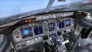 FSX - Landing B737 Default with use ILS [Посадка B737 по ИЛС]