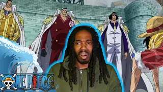 One Piece Reaction - Episode 474 - 475 (Blind Reaction) - LUFFY VS ALL THREE ADMIRALS!?? (EPIC)