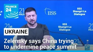 Zelensky says China trying to undermine Ukraine peace summit • FRANCE 24 English