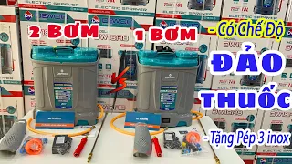 Review Bình Phun Thuốc Điện Có Đảo Thuốc Cực Mạnh | Bình Xịt Điện Dewoo 1 Bơm Và 2 Bơm