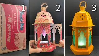 How To Make Cardboard Arabian Lantern. Cardboard Crafting Walktrough Pattern 608