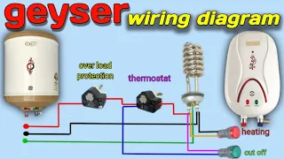 Geyser wiring diagram | geyser wiring connection full detail