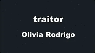 Karaoke♬ traitor - Olivia Rodrigo 【No Guide Melody】 Instrumental