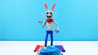 Mr Hopp in Mr Hopps Playhouse 2 made from polymer clay sculpture. How to sculpt figurines #shorts