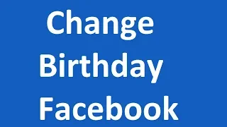 Как изменить день рождения на Facebook