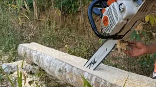 Membuat balok 6cmx12cmx2m Chainsaw Stihl 30 inch dengan rantai 3/8 48 t