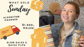 What Sold Sunday?!- Reselling Clothes Part Time on Poshmark, ThredUP, Depop, & Mercari - Feb.13 - 19