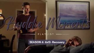 Buck wakes up at Eddie's house after falling asleep in his couch | 6x12