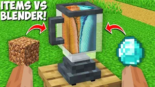 I used a BLENDER TO MIX DIAMOND VS DIRT in Minecraft ! DIAMOND DIRT FRESH !