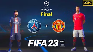 FIFA 23 - PSG vs. MANCHESTER UNITED - Ft. Ronaldo - UEFA Champions League Final - PS5™ [4K]