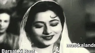 मैंने शायद तुम्हें पहले भी कहीं देखा_Barsat ki Raat _Madhubala& Bharat Bh. _Rafi_Sahir_Roshan_a tri