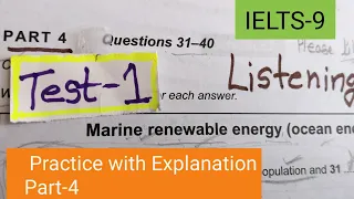 Cambridge IELTS14 TEST 1 LISTENING TEST with Answers 2020 || listening practice of Part -4 @IELTS-9