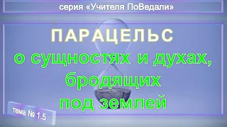 (5)  О СУЩНОСТЯХ И ДУХАХ, БРОДЯЩИХ ПОД ЗЕМЛЕЙ - Оккультная философия Парацельса (1493-1541)