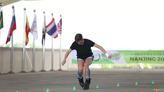 2017 Roller Games，Senior Women Classic Slalom 9th，Zoé Granjon，France 成女花桩 9th 佐伊 法国