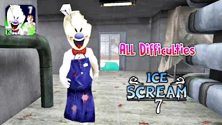 Ice Scream 7 Friends Lis In All Difficulties | Ice Scream 7 Fanmade Game