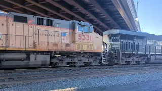 UP 5331 Second on Long EB Norfolk Southern Intermodal