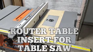 RIDGID r4514 - Router table insert for table saw and fence extension. #routertable
